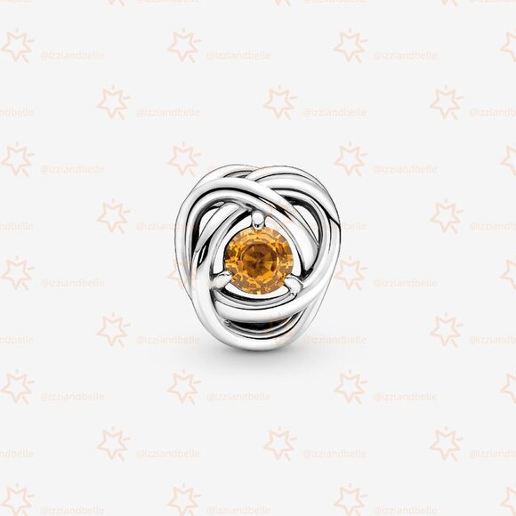 Pandora November Honey Eternity Circle Charm - Picture 2 of 4